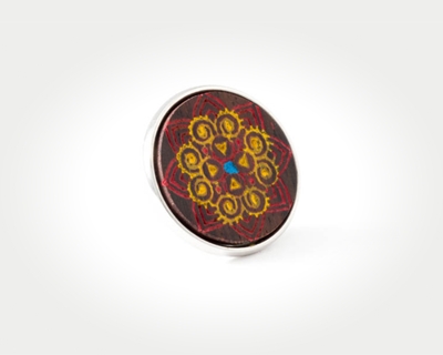 Chunk Red Rangoli