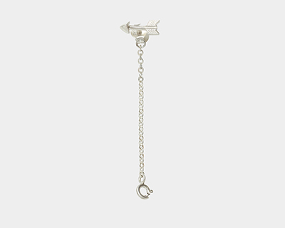 Stecker Arrow mit Kette - silber - 1 Stück